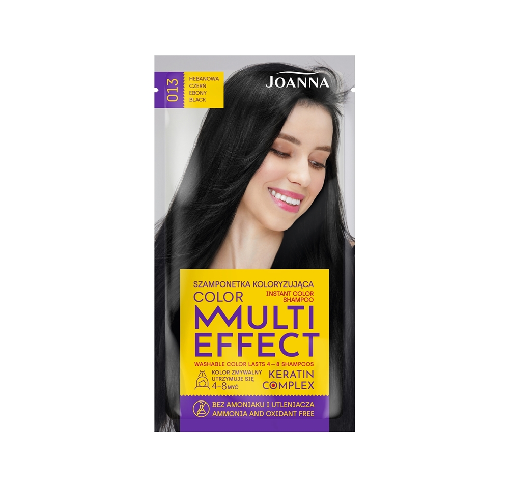 Joanna Multi Effect 013 Hebanowa Czerń szamponetka koloryzująca