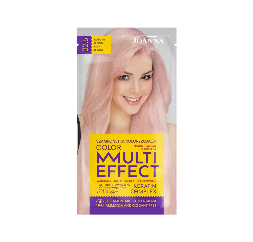 Joanna Multi Effect 02.5 Różowy Blond szamponetka koloryzująca