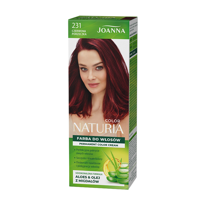 Farba do włosów Joanna Naturia Color w odcieniu nr 231 czerwona porzeczka