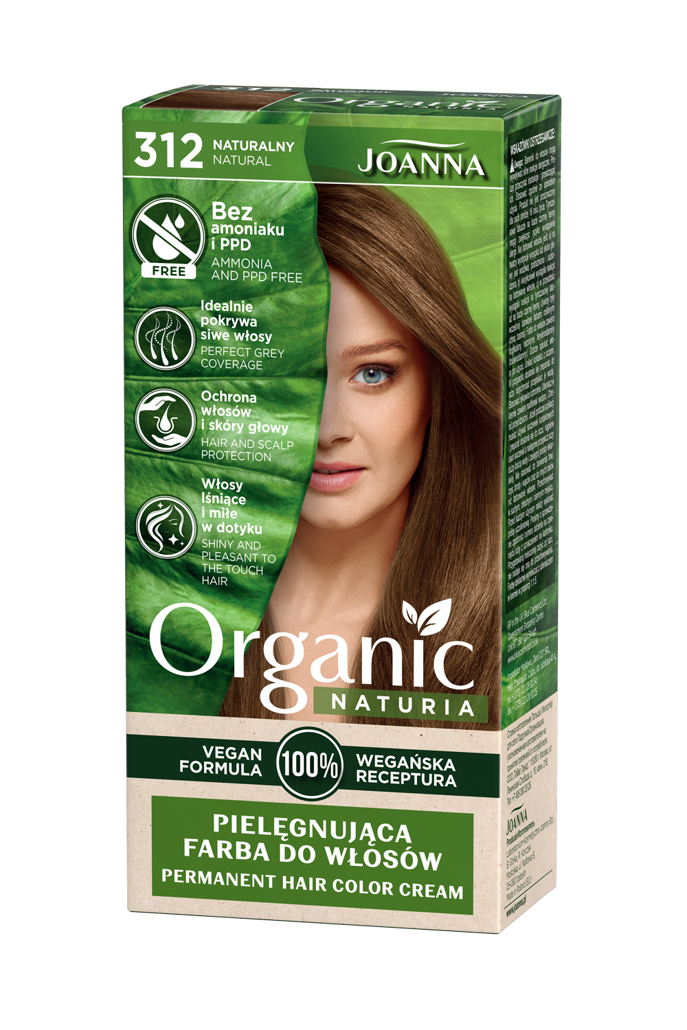 Farba do włosów Joanna Naturia Organic w odcieniu nr 312 naturalny