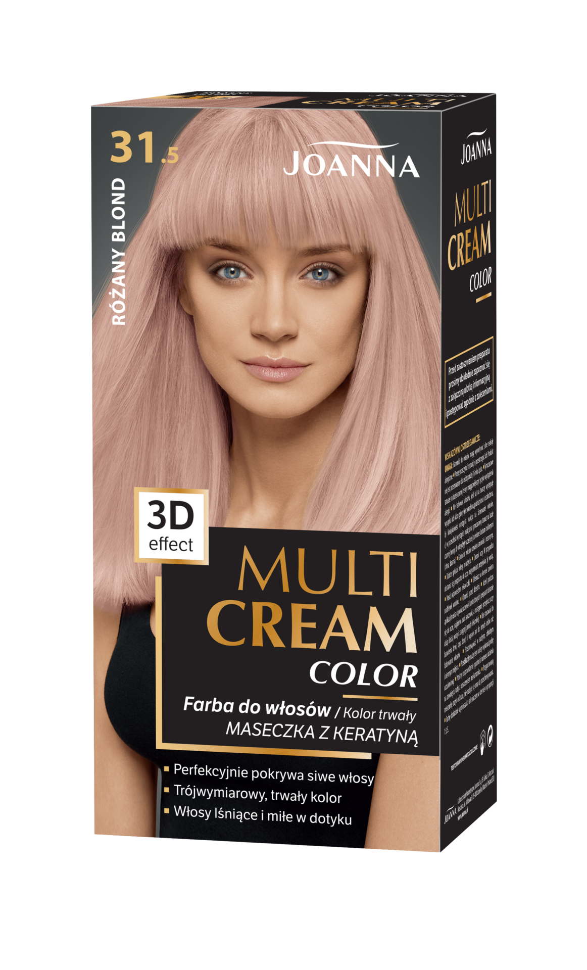 Trwała farba do włosów Joanna Multi Cream Color w odcieniu różany blond nr 31.5