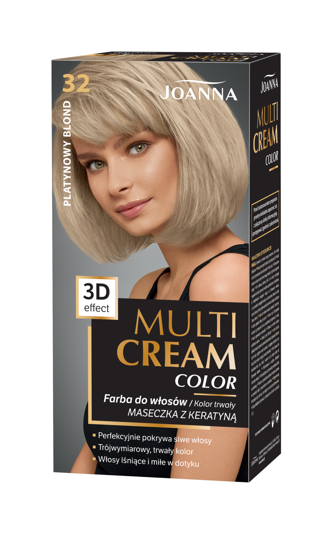 Trwała farba do włosów Joanna Multi Cream Color w odcieniu platynowy blond nr 32