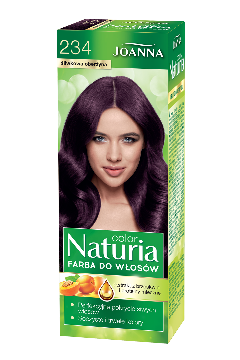 Farba do włosów Joanna Naturia Color w odcieniu nr 234 śliwkowa oberżyna