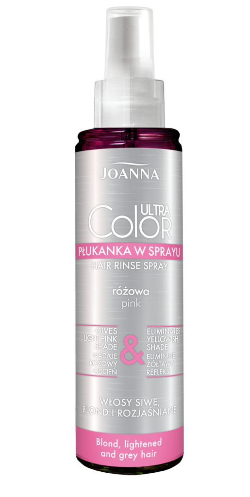 Joanna Ultra Color płukanka do włosów w sprayu różowa
