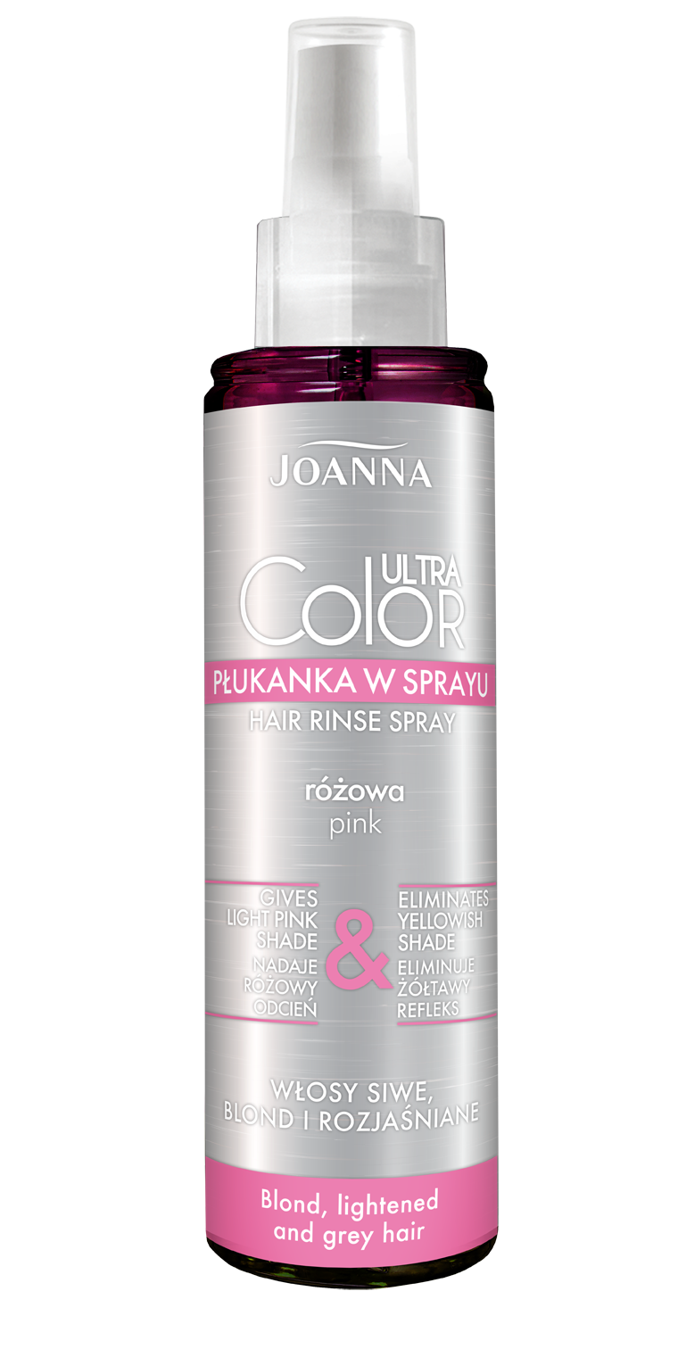 Joanna Ultra Color płukanka do włosów w sprayu różowa